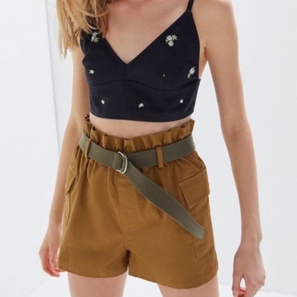 Urban outfitters paper bag khaki shorts